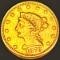1878 $2.50 Gold Quarter Eagle LIGHTLY CIRCULATED