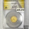 1909 $2.50 Gold Quarter Eagle ANACS - AU55+