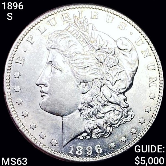 1896-S Morgan Silver Dollar CHOICE BU