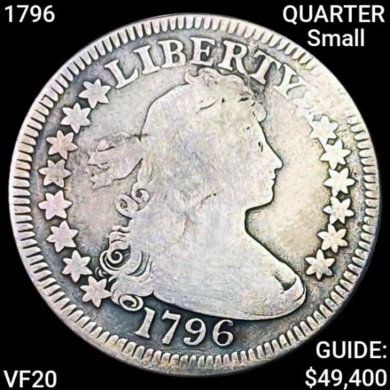 1796 Draped Bust Quarter LIGHTLY CIRC