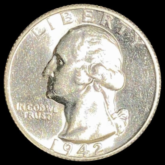 1942-S Washington Silver Quarter CHOICE BU