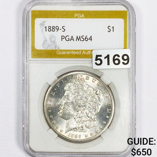 1889-S Morgan Silver Dollar PGA - MS64