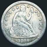1860-S Seated Liberty Dime NEARLY UNCIRCULATED