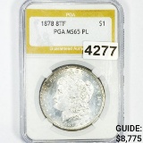 1878 8TF Morgan Silver Dollar PGA - MS65 PL