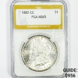 1882-CC Morgan Silver Dollar PGA - MS65