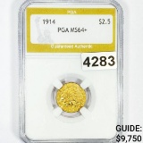 1914 $2.50 Gold Quarter Eagle PGA - MS64+