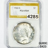 1923-S Silver Peace Dollar PGA - MS64