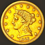 1856-O $2.50 Gold Quarter Eagle NEARLY UNC