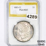 1883-CC Morgan Silver Dollar PGA - MS65