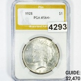 1928 Silver Peace Dollar PGA - MS64+