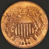 1864 Two Cent Piece CHOICE BU