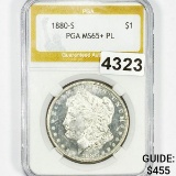 1880-S Morgan Silver Dollar PGA - MS65+ PL