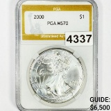 2000 Silver Eagle Dollar PGA - MS70