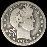 1914-S Barber Quarter NICELY CIRCULATED