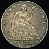 1854 Arrows Seated Liberty Half Dollar LIGHTLY