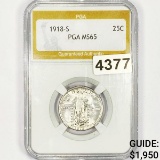 1918-S Standing Liberty Quarter PGA - MS65