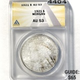 1921 Morgan Silver Dollar ANACS - AU53