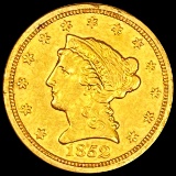 1852-O $2.50 Gold Quarter Eagle NEARLY
