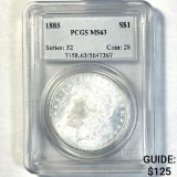 1885 Morgan Silver Dollar PCGS - MS63