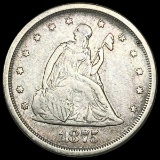 1875-S Twenty Cent Piece LIGHTLY CIRCULATED