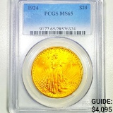 1924 $20 Gold Double Eagle PCGS - MS65
