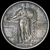 1917-D Standing Liberty Quarter CLOSELY UNC