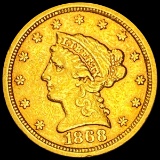 1868-S $2.50 Gold Quarter Eagle CLOSELY UNC