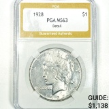 1928 Silver Peace Dollar PGA - MS63