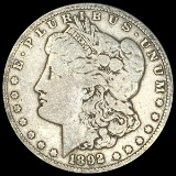 1892-CC Morgan Silver Dollar ABOUT UNCIRCULATED