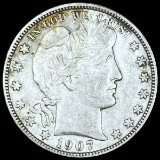 1907-D Barber Half Dollar CLOSELY UNCIRCULATED
