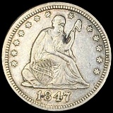 1847 Seated Liberty Quarter NEARLY UNCIRCULATED