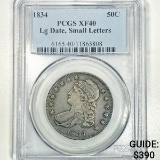 1834 Capped Bust Half Dollar PCGS - XF40 Lg.