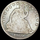 1869 Seated Liberty Half Dollar NICELY CIRCULATED