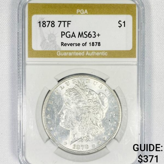 1878 7TF Rev 78 Morgan Silver Dollar PGA-MS63+