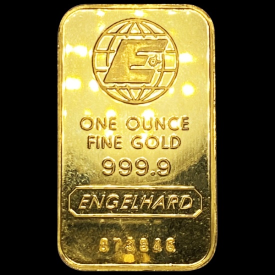 Engelhard 1oz Gold Bar UNCIRCULATED