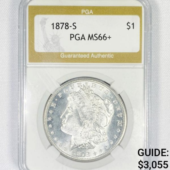 1878-S Morgan Silver Dollar PGA-MS66+