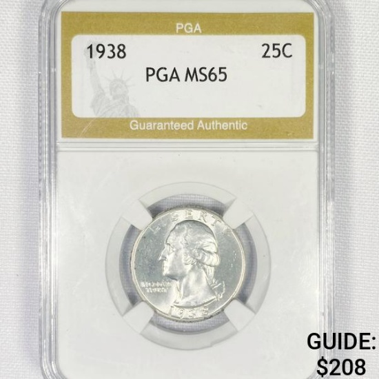 1938 Washington Silver Quarter PGA-MS65