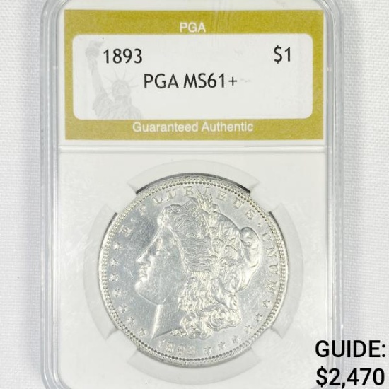 1893 Morgan Silver Dollar PGA-MS61+