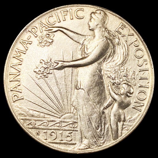 1915-S Panama-Pacific Half Dollar NEARLY