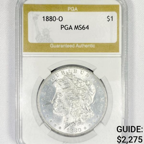 1880-O Morgan Silver Dollar PGA-MS64