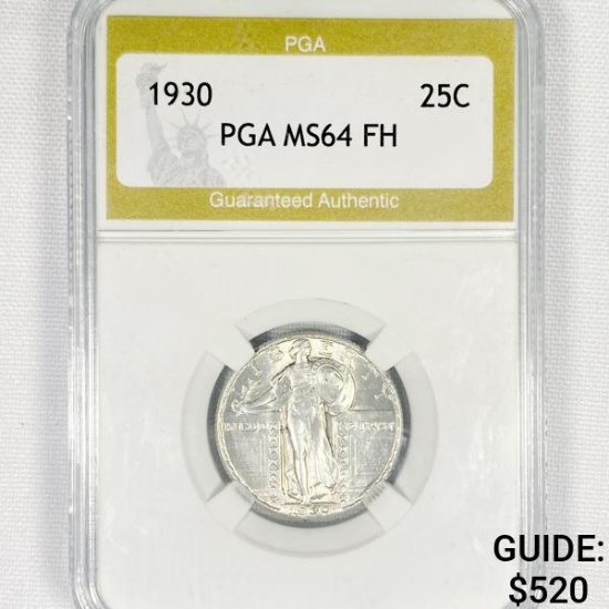 1930 Standing Liberty Quarter PGA-MS64 FH
