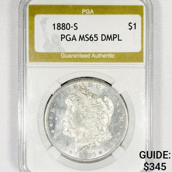 1880-S Morgan Silver Dollar PGA-MS65 DMPL