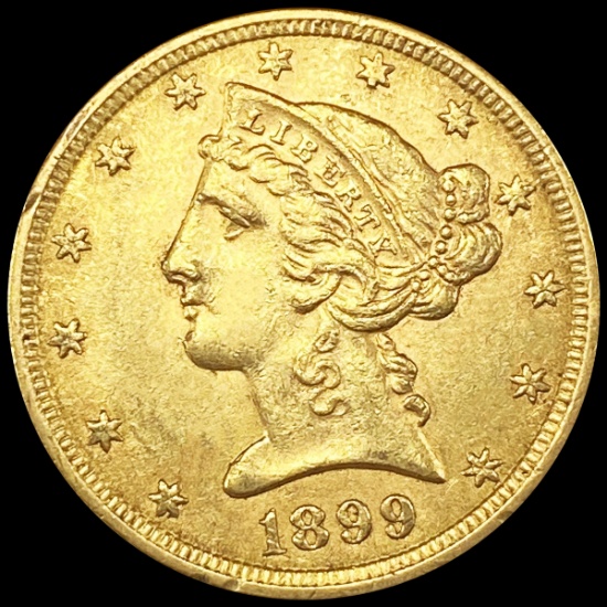 1899 $5 Gold Half Eagle UNCIRCULATED