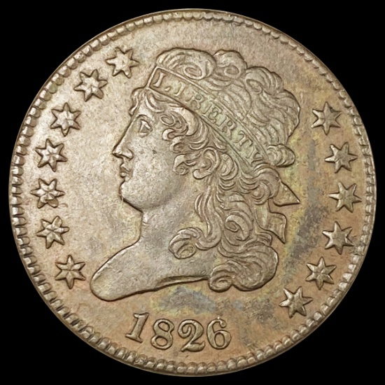 1826 Classic Head Half Cent CLOSELY UNCIRCULATED