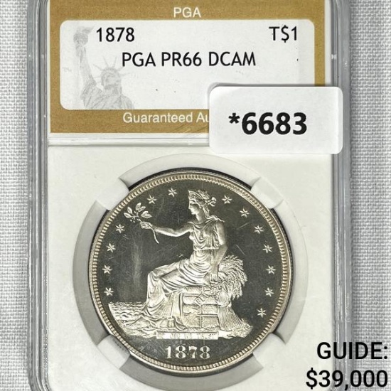 1878 Silver Trade Dollar PGA-PR66 DCAM