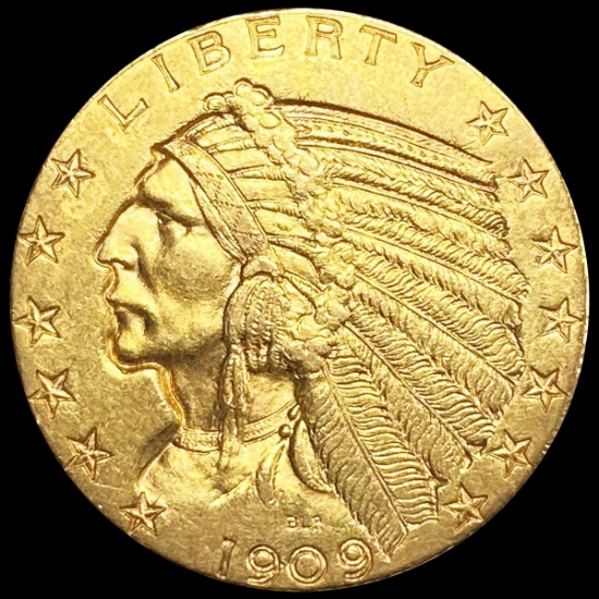 1909-D $5 Gold Half Eagle UNCIRCULATED