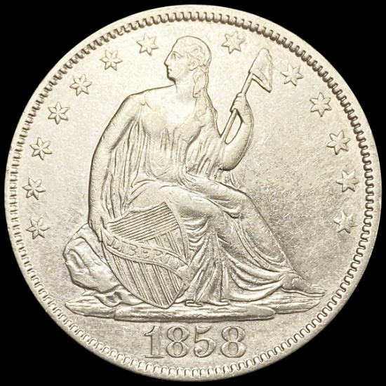 1858 Seated Liberty Half Dollar UNCIRCULATED