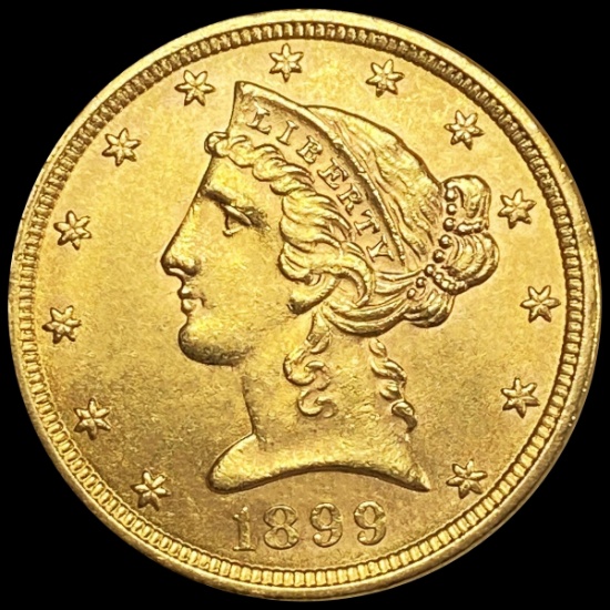 1899 $5 Gold Half Eagle UNCIRCULATED