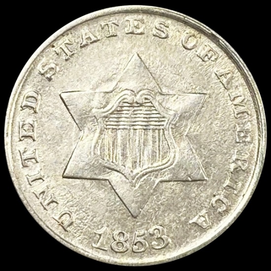 1853 Silver Three Cent UNCIRCULATED