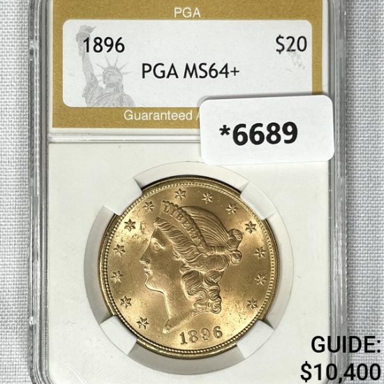 1896 $20 Gold Double Eagle PGA-MS64+